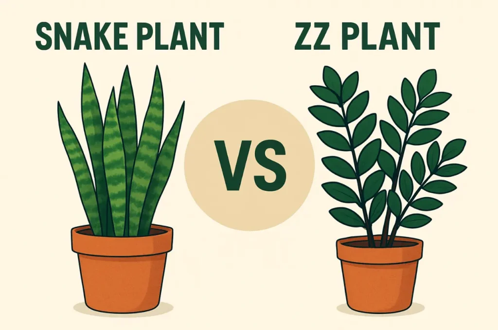 Snake Plant vs zz plant