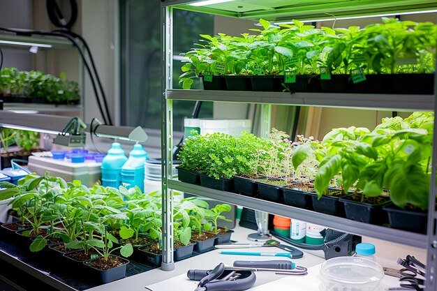 plant propagation station office shelves with propagation tools supplies 1170794 249921